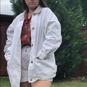 Summer & spring white cotton light weight jacket